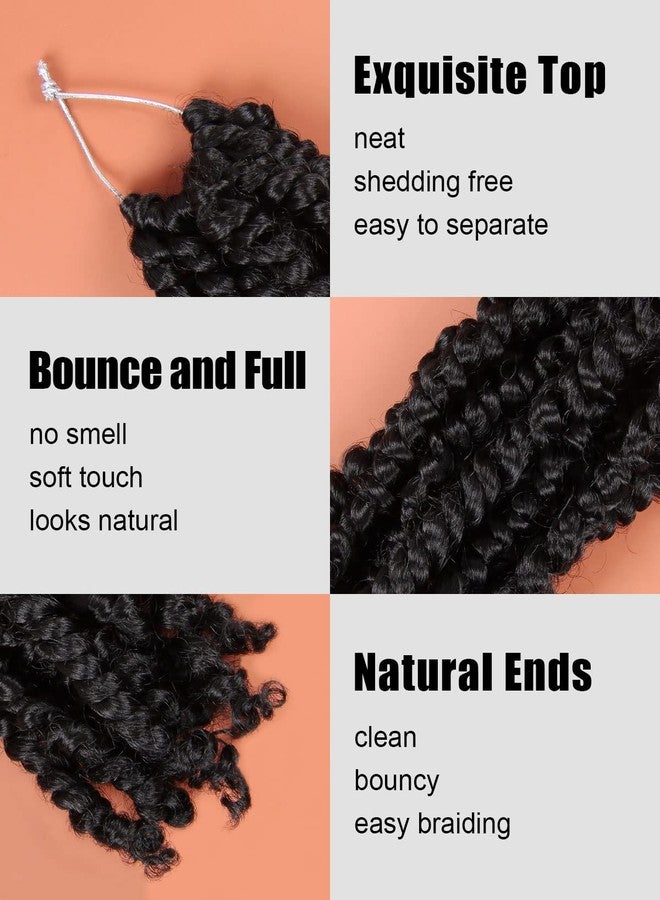 KAVSORAPI Passion Twist Hair,6 Inch Passion Twist Braiding Hair,Short Pre Looped Crochet Twist Jumbo Pre-twisted Two Strand Braids 8 Packs (1B/Natural Black) - Image 3